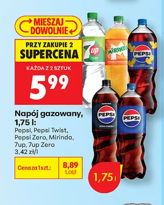 Napój gazowany Pepsi Zero promocja w Biedronka