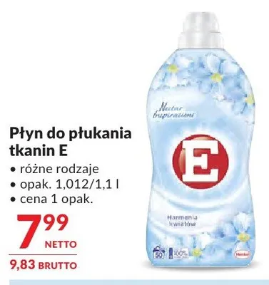 Płyn do płukania tkanin E promocja w Makro