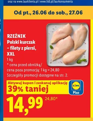 Polski kurczak filety z piersi XXL Rzeźnik promocja w Lidl