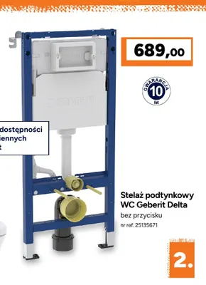 Stelaż podtynkowy Wc Geberit Delta promocja w Bricoman