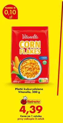 Płatki kukurydziane Vitanella promocja w Biedronka