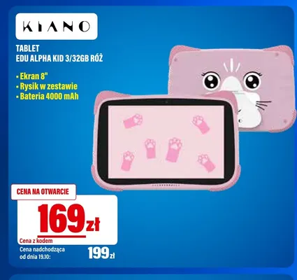 Tablet Edu Alpha Kid 3/32GB róż Kiano promocja w RTV EURO AGD