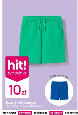 Szorty chłopięce z bawełną promocja w Pepco