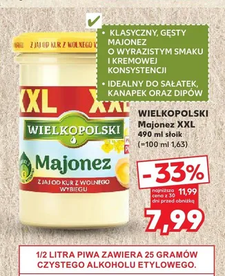 Majonez Wielkopolski XXL promocja w Kaufland