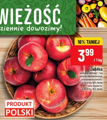 Jabłka polskie wybrane odmiany promocja w POLOmarket
