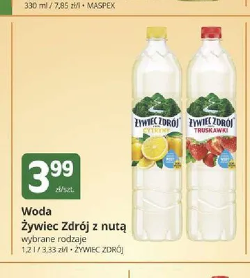 Woda smakowa Żywiec Zdrój z nutą truskawki promocja w Marketvita