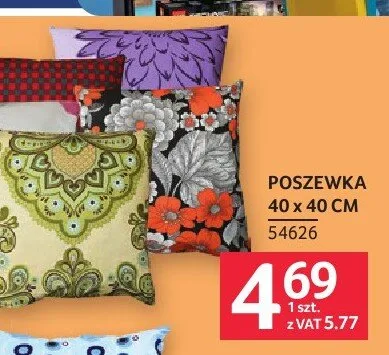 Poszewka 40x40 cm promocja w Selgros