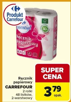 Ręcznik papierowy biały promocja w Carrefour Market