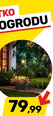 Latarnia ogrodowa z donicą promocja w Bricomarche