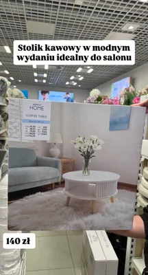 Stolik kawowy biały na nóżkach promocja w Pepco