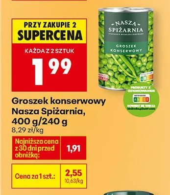 Groszek konserwowy promocja w Biedronka