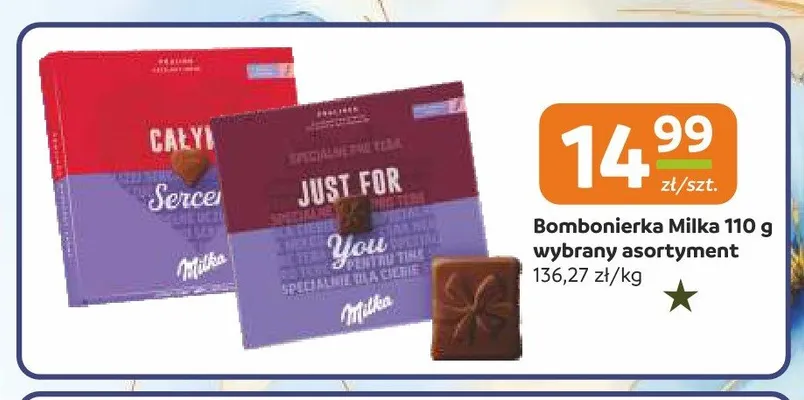 Bombonierka Milka Just for You promocja w Społem Częstochowa