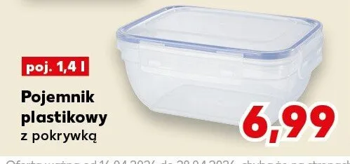 Pojemnik plastikowy z pokrywką promocja w Kaufland