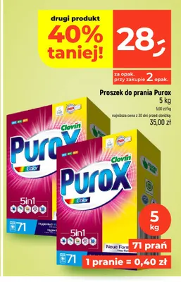 Proszek do prania Purox Color promocja w Dealz