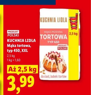 Mąka tortowa typ 450 KUCHNIA LIDLA XXL promocja w Lidl