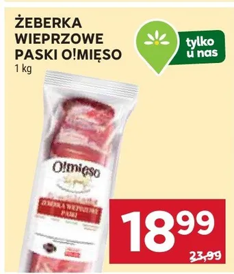 Żeberka wieprzowe paski Olmiego promocja w Stokrotka
