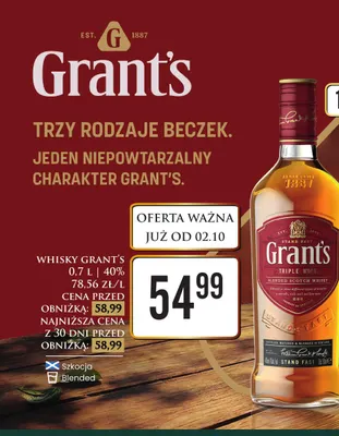 Whisky Grant's promocja w Dino