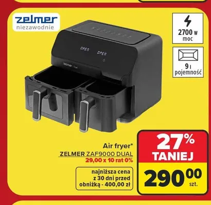 Air fryer Zelmer ZAF9000 Dual promocja w Carrefour