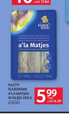 Filety śledziowe a'la Matjas w oleju Fisher King promocja w Selgros