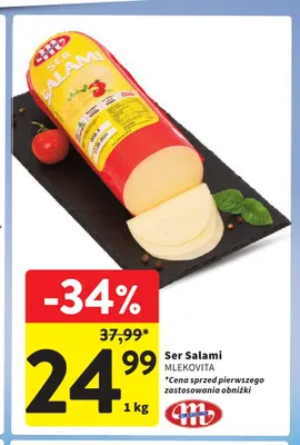 Ser salami Mlekovita promocja w Intermarche