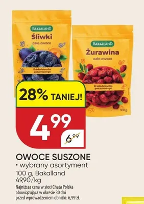 Owoce suszone Żurawina promocja w Chata Polska