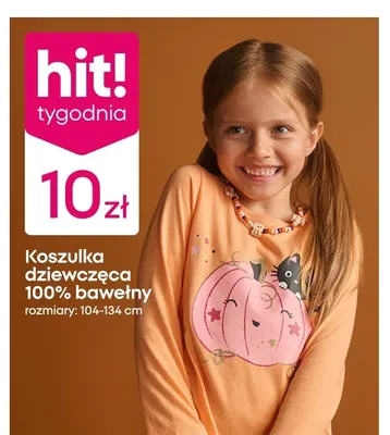 Koszulka dziewczęca 100% bawełny promocja w Pepco