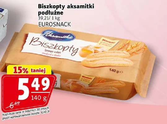 Biszkopty aksamitki podłużne promocja w Prim Market