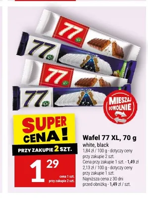Wafel 77 XL black promocja w Twój Market