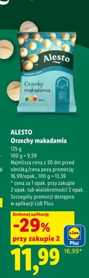 Orzechy makadamia Alesto promocja w Lidl