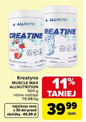 Kreatyna różne rodzaje promocja w Carrefour Market