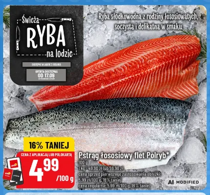 Pstrąg łososiowy filet Polryb promocja w POLOmarket