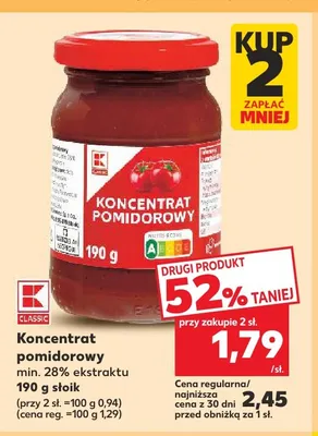 Koncentrat pomidorowy K-Classic promocja w Kaufland