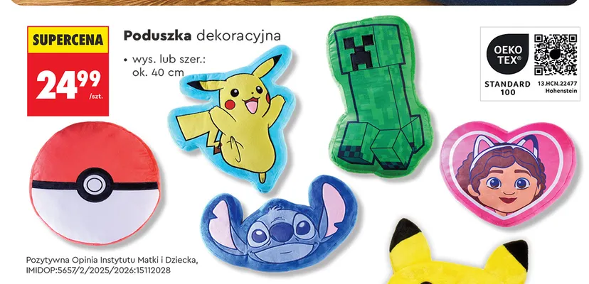 Poduszka dekoracyjna 40 cm promocja w Biedronka