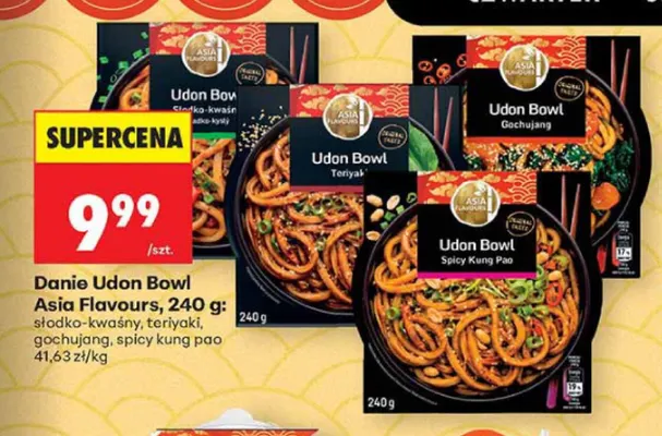 Danie Udon Bowl słodko-kwaśny Asia Flavours promocja w Biedronka