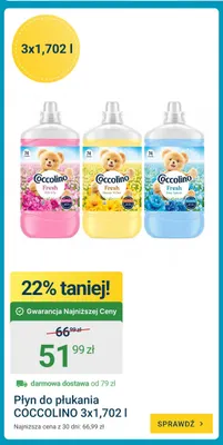 Płyn do płukania Coccolino 3-pak promocja w ERLI