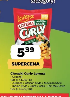 Chrupki Curly Original Lorenz promocja w Netto