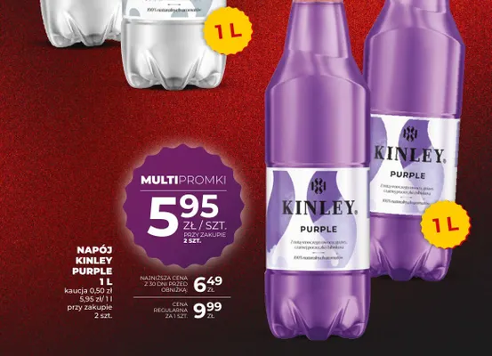 Napój Kinley Purple promocja w Duży Ben