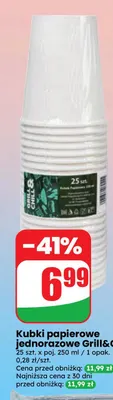 Kubki papierowe jednorazowe Grill & Chill 250 ml promocja w Dino