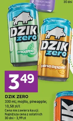 Napój energetyczny grape zero WK DZIK promocja w Stokrotka