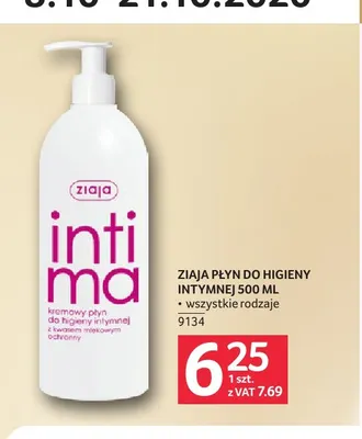 Płyn do higieny intymnej Ziaja promocja w Selgros