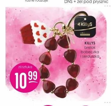 Brelok babeczka i serduszka Killys promocja w Drogerie Jasmin