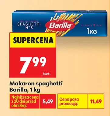 Makaron spaghetti promocja w Biedronka