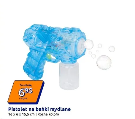 Pistolet na bańki mydlane promocja w Action