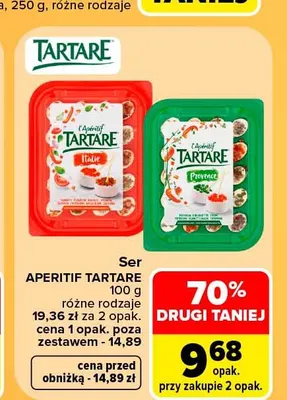 Ser aperitif Tartare promocja w Carrefour Market