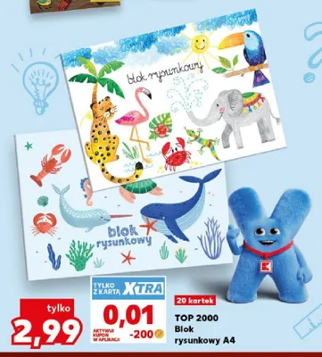 Blok rysunkowy A4 Top 2000 20 kartek promocja w Kaufland