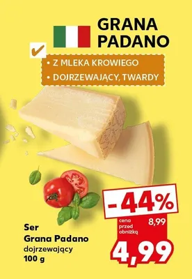 Ser Grana Padano dojrzewający promocja w Kaufland