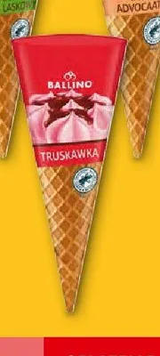 Lody rożek truskawkowy Ballino promocja w Lidl