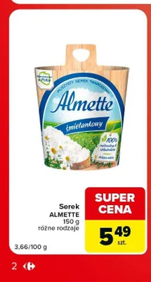 Serek twarogowy Almette śmietankowy promocja w Carrefour Market