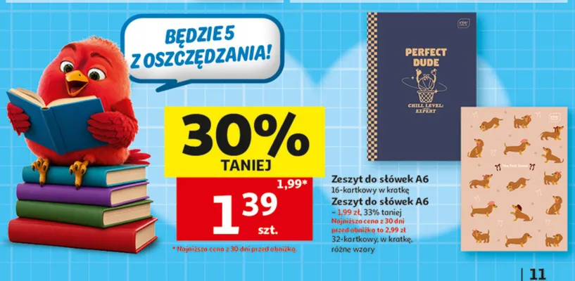 Zeszyt do słówek A6 32-kartkowy w kratkę Interdruk promocja w Auchan