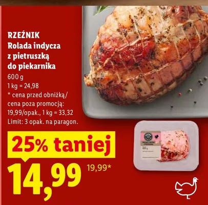 Rolada indycza z pietruszką do piekarnika promocja w Lidl